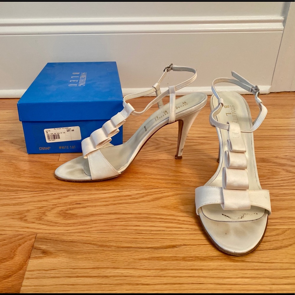 Something Bleu heels, Champ, size 9.
